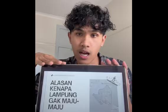Konten TikTok Bima Yudho Saputro tentang Lampung yang viral.