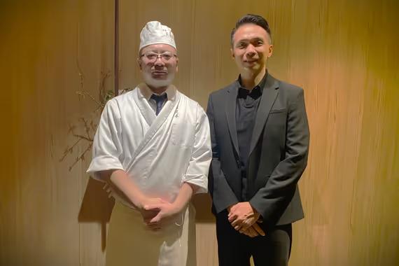 Manager Ginza Tenharu, Harry Soemanto, dan Chef Tempura asli Jepang.
