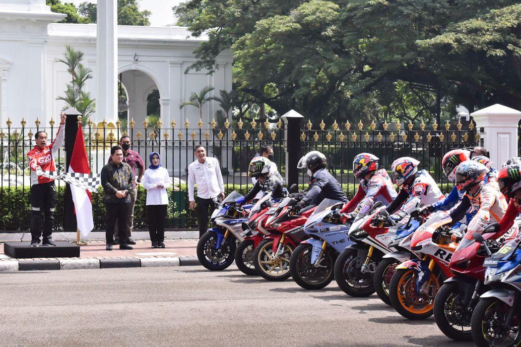 Pebalap MotoGP Sambangi Istana, Bertemu Jokowi hingga Konvoi Jakarta