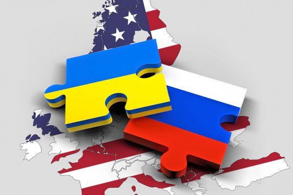 Ilustrasi Rusia-Ukraina-Amerika Serikat.