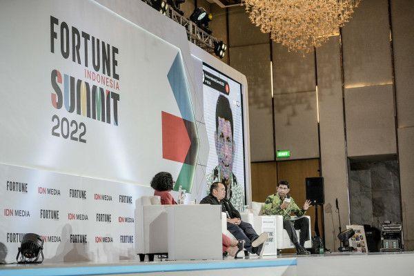 Ganesan Ampalavanar dalam sesi ‘When Profit Meets The Planet’ pada Fortune Indonesia Summit 2022, Kamis (19/5). (Dayu Yudana Putra/IDN Media)