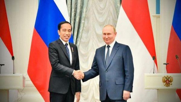 Presiden Jokowi dan Presiden Putin.
