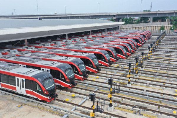 Persiapan Depo LRT Jabodebek Jelang Peluncuran pada Hari Kemerdekaan