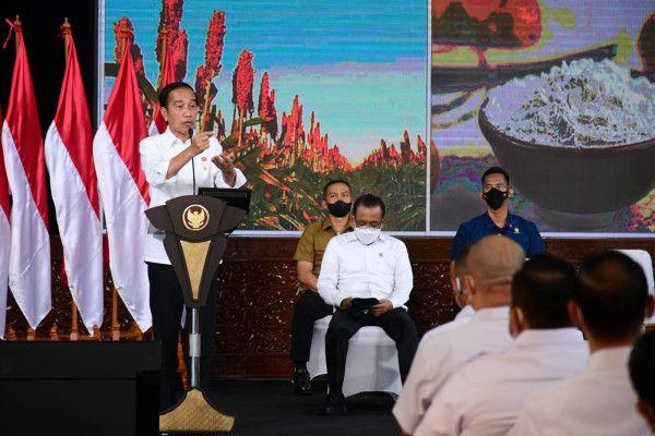 Presiden Jokowi dalam acara KADIN, Selasa (23/8).