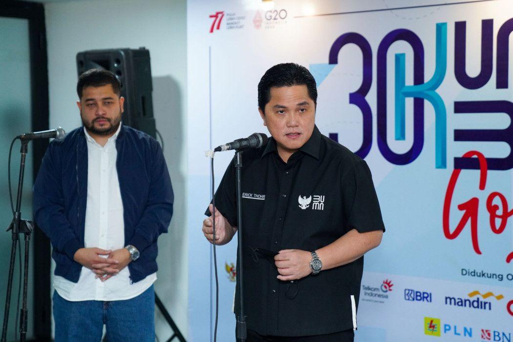 Erick Thohir Targetkan 50 Ribu UMKM Masuk Digital pada 2022