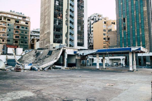 Bangunan hancur di Lebanon
