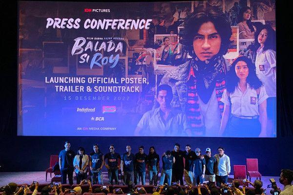 Acara peluncuran Poster, Trailer, dan Soundtrack ‘Balada Si Roy’ di XXI Epicentrum, Jakarta, Kamis (15/12).