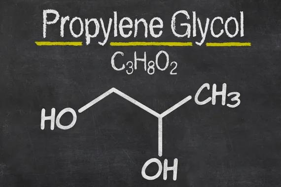 Rumus kimia Propylene Glycol.