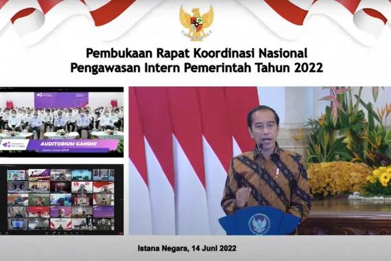 Presiden Jokowi membuka Rakornas PIP Tahun 2022, di Istana Negara, Jakarta, Selasa (14/6).