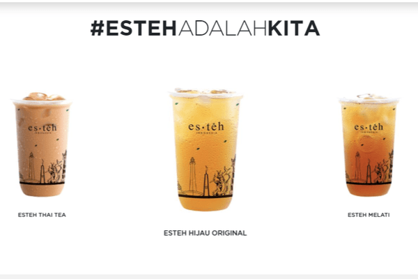 Contoh varian produk Esteh Indonesia.