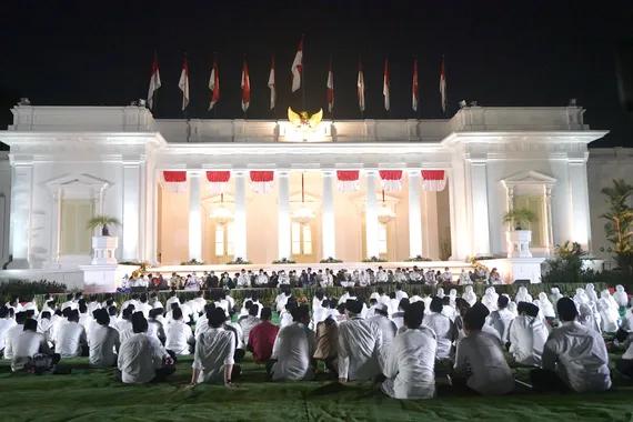 Presiden Jokowi hadiri Zikir dan Doa Kebangsaan 77 Tahun Indonesia Merdeka.
