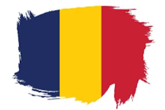 Ilustrasi bendera Chad.