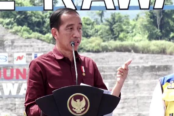 Presiden Jokowi saat meresmikan Bendungan Kuwil Kawangkoan.