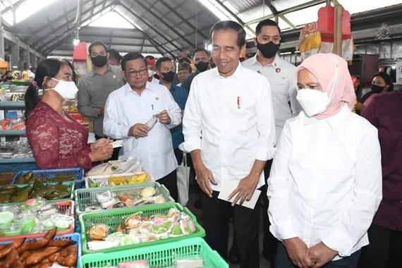 Jokowi kunjungi Pasar Baturiti, Tabanan, Bali, Kamis (2/2).