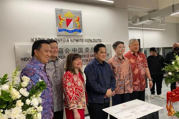 Ketua Kadin Indonesia Komite Tiongkok (KIKT), Garibaldi Thohir meresmikan kantor baru KIKT di Pantai Indah Kapuk.