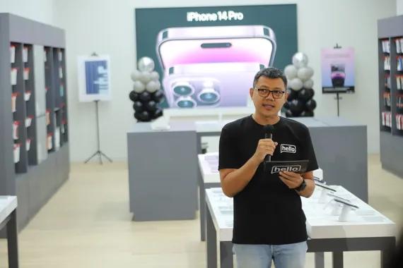 CEO of Blibli Omnichannel Mobility Group, Wisnu Iskandar dalam peresmian hello store, Apple Authorised Reseller di Kuningan City, Kamis (30/3). Dok/Blibli/