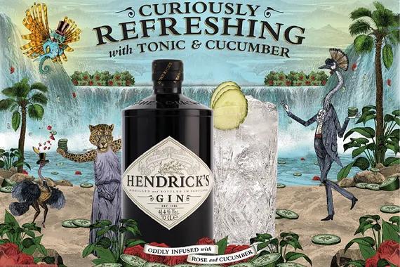 Hendrick\'s Gin with Cucumber.