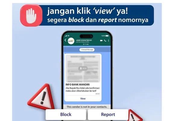 Waspadai Pencurian Data Bank Dengan Modus Klik View di Whatsapp