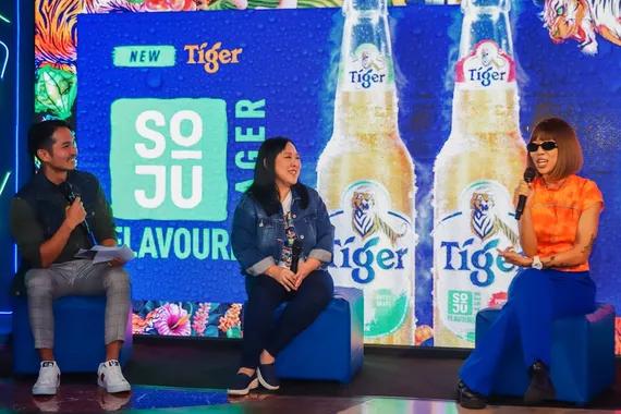 Acara peluncuran Tiger Soju Flavoured Lager, di SCBD, Kamis (24/8).