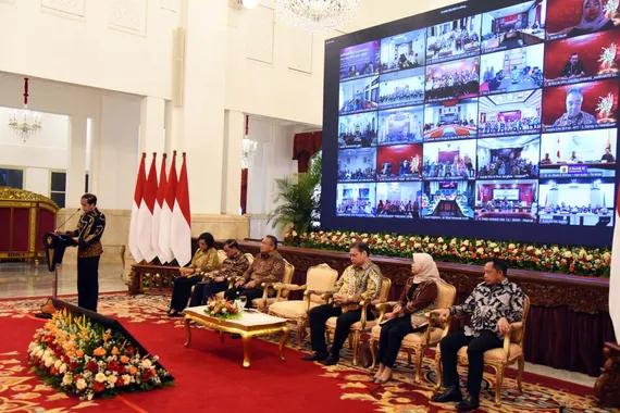 Presiden Jokowi pada Pembukaan Rakornas  Pengendalian Inflasi Tahun 2023, di Istana Negara Jakarta, Kamis (31/8).
