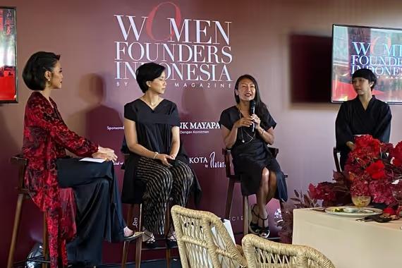 Talkshow dalam peluncuran Women Founders Indonesia, Senin (22/4).